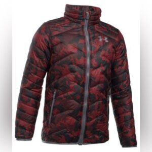 Under Armour Preteen Youth Boy Large Red and Black Packable Puffer Jacket Coat